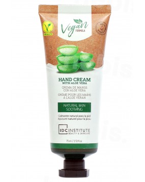 Vegan IDC Institute raminantis rankų kremas Aloe Vera, 75 ml