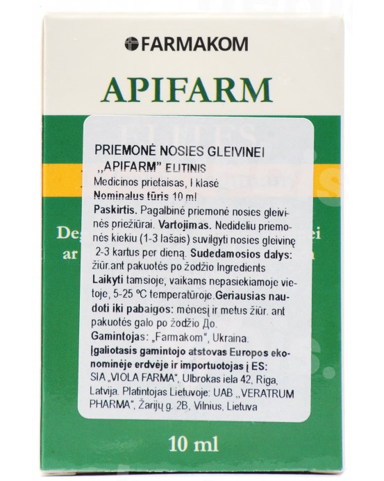 Priemonė nosies gleivinei APIFARM elitinis, 10 ml