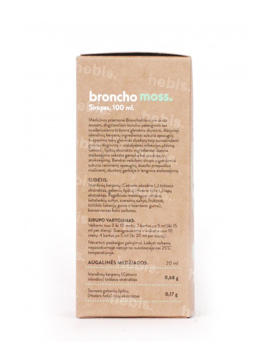 BronchoMoss sirupas, 100 ml