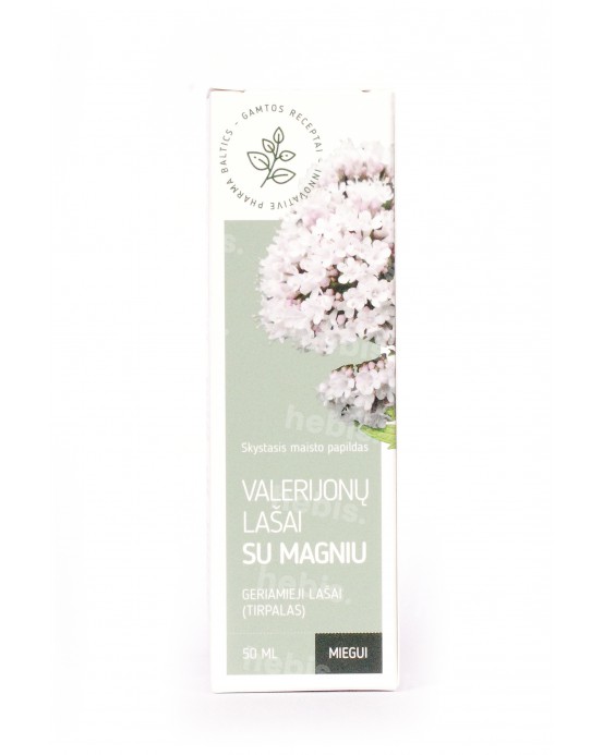 Valerijonų lašai su magniu, 50 ml