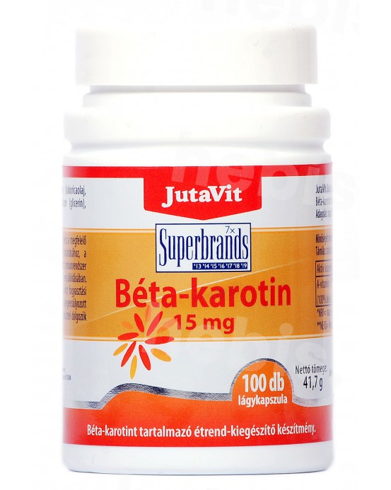 Beta-karotenas, 15 mg, 100 minkštų kapsulių