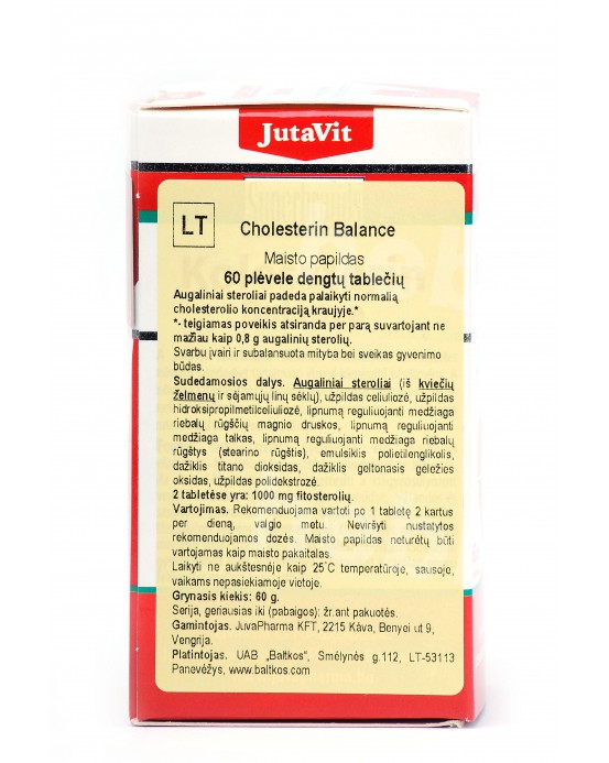 Cholesterin Balance, 60 tablečių