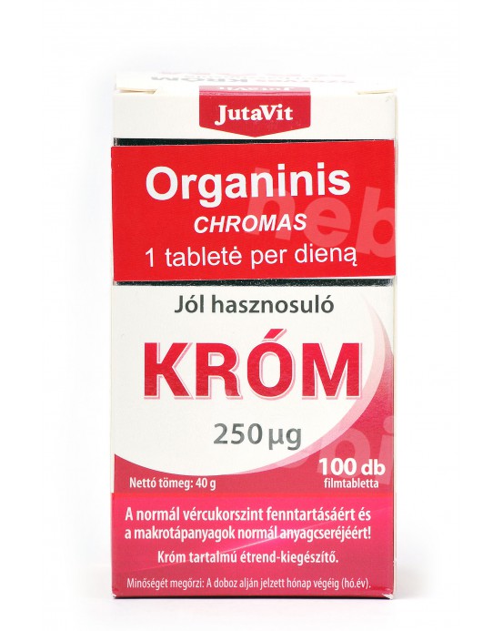 Organinis chromas, 250 µg, 100 tablečių