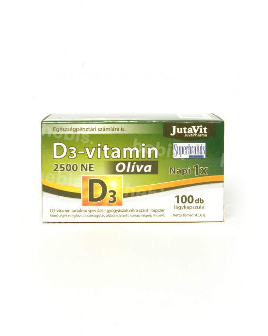 D vitaminas Olive 2500 TV, 100 kapsulių