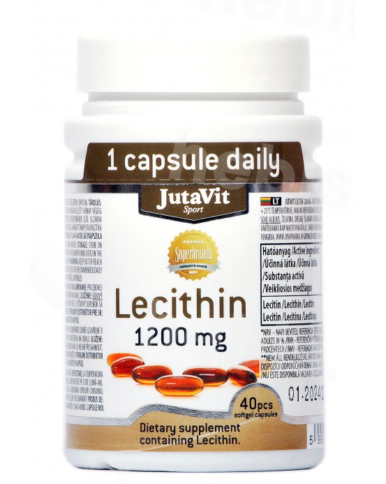 Lecitin 1200 mg, 40 kapsulių