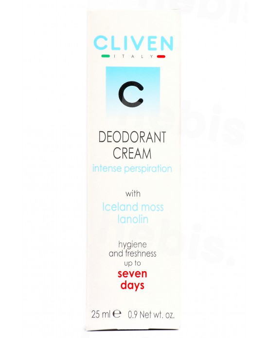 Dezodoruojantis kremas CLIVEN nuo intensyvaus prakaitavimo, 25 ml