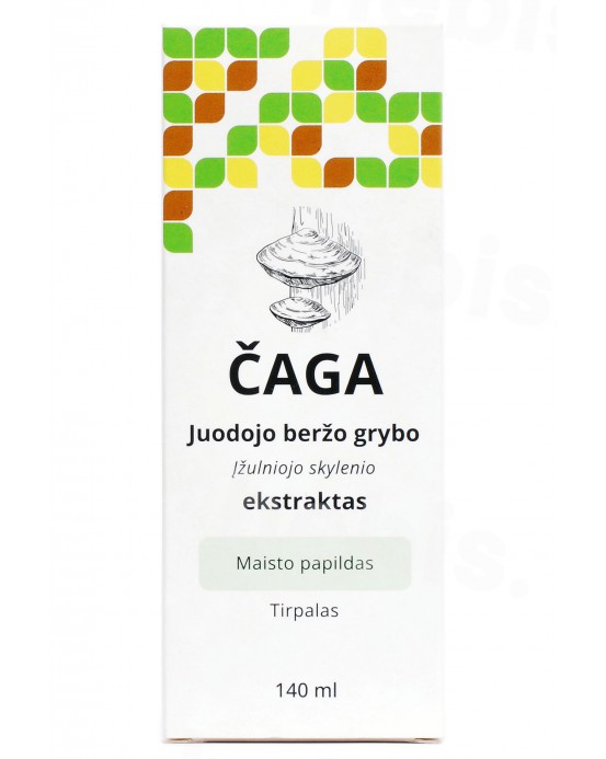 Čaga - juodojo beržo grybo (įžulniojo skylenio) ekstraktas, 140 ml