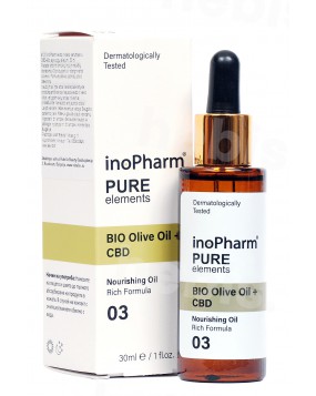 InoPharm veido ir kaklo serumas su CBD+Bio alyvuogių aliejum, 30 ml