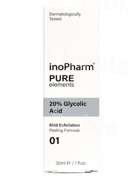 InoPharm veido serumas-šveitiklis su 20% glikolio rūgštimi, 30 ml