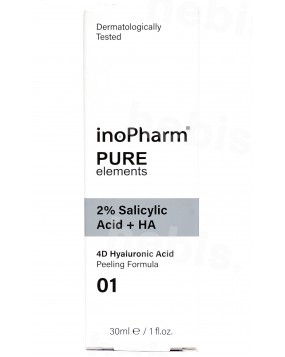 InoPharm veido pilingas su 2% salicio rūgštimi + hialurono rūgštimi, 30 ml