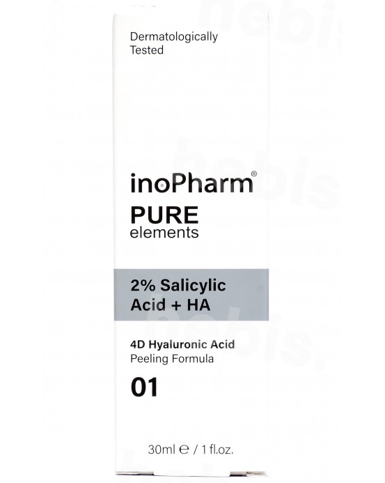 InoPharm veido pilingas su 2% salicio rūgštimi + hialurono rūgštimi, 30 ml