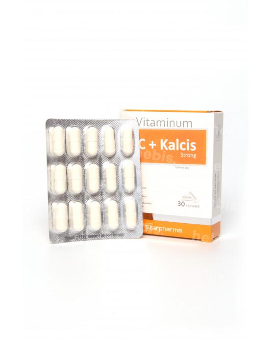 Vitaminum C + Kalcis Strong, 30 kapsulių